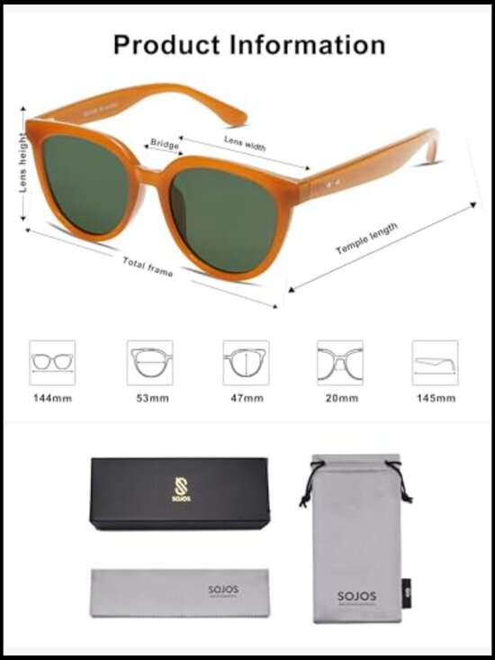 Cat Eye Round Polarized Sunglasses UV Protection TAC Lens Half-Frame main image 4